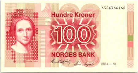 Norvège 100 Kroner Cahilla Collett - 1984 - Neuf