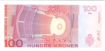 Norvège 100 Kroner Kristen Flagstad - Théâtre 1995 - Neuf