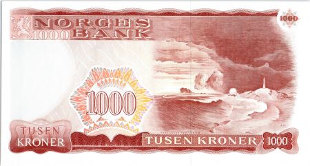 Norvège 1000 Kroner Henrik Ibsen - 1975