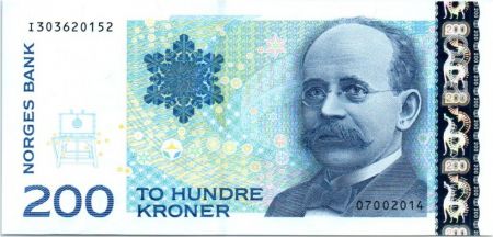 Norvège 200 Kroner, Kristian Birkeland - 2014 (2016) - Préfixe I