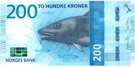 Norvège 200 Kroner Cabillaud 2016 (2017) - Neuf
