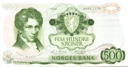Norvège 500 Kroner Niels Henrik Abel - 1985 - SUP