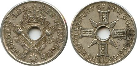 Nouvelle Guinée 1 Shilling Couronne - 1938