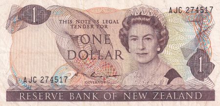 Nouvelle-Zélande 1 Dollar - Elisabeth II - Fantail - ND (1985-1989) - P.169b