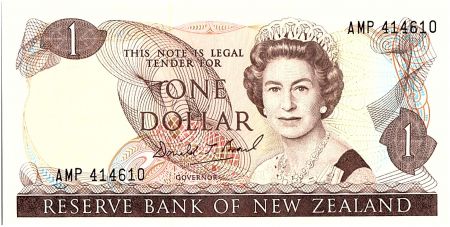Nouvelle-Zélande 1 Dollar Elizabeth II - Pie Fantail - 1989