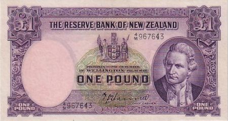Nouvelle-Zélande 1 Pound 1940 - Capt. James Cook - Bateau