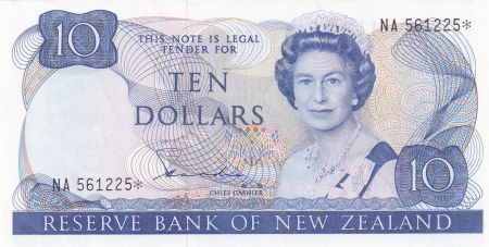 Nouvelle-Zélande 10 Dollars - Elisabeth II - Nestor Kea - ND (1981-1989) - Remplacement