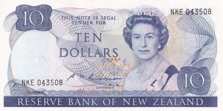 Nouvelle-Zélande 10 Dollars - Elisabeth II - Nestor Kea - ND (1981-1989) - Série NKE