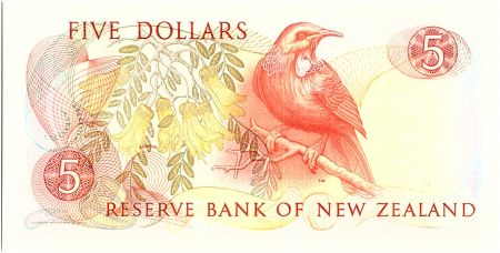 Nouvelle-Zélande 5 Dollar Elizabeth II - Tui - 1989