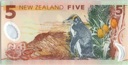 Nouvelle-Zélande 5 Dollars E. Hillary, Mont Everest - Pingouin - 2003