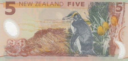 Nouvelle-Zélande 5 Dollars E. Hillary, Mont Everest - Pingouin - 2004