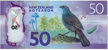 Nouvelle-Zélande 50 Dollars Apirana Ngata - Kokako - 2016 Polymer
