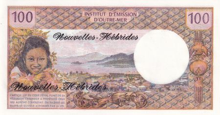 Nouvelles Hébrides 100 Francs - Tahitienne - ND (1977) - Série U.1 - P.18d
