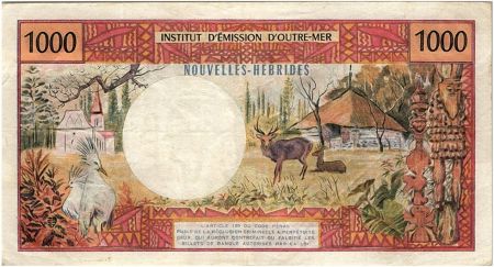 Nouvelles Hébrides 1000 Francs Tahitienne - Hibiscus - 1967