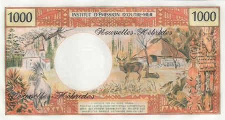 Nouvelles Hébrides 1000 Francs Tahitienne - Hibiscus - N.1 1980