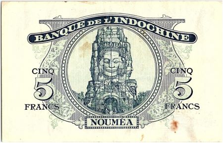 Nouvelles Hébrides 5 Francs Minerve surchargé France Libre - 1945