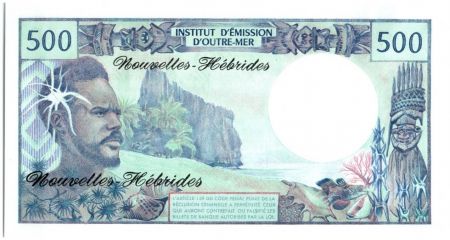 Nouvelles Hébrides 500 Francs Polynésien - Pirogue - 1980 alph L.1