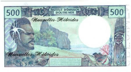 Nouvelles Hébrides 500 Francs Polynésien - Pirogue - Spécimen
