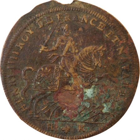 NUREMBERG  Henri IV  JETON laiton 1607
