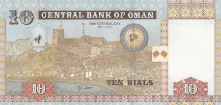 Oman 10 Rials Sultan Q. Bin Said - 40 ans de la Nation - 2010 Hybride