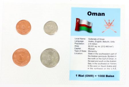 Oman Blister 4 monnaies OMAN (5 à 50 baïsa)