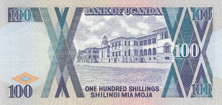 Ouganda 100 Shillings - Armoiries - Palais de Justice - 1998