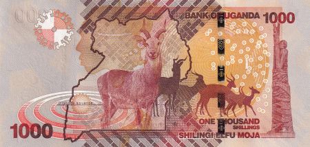 Ouganda 1000 Shillings - Paysage - Gazelles - 2021 - Série EQ - P.NEW