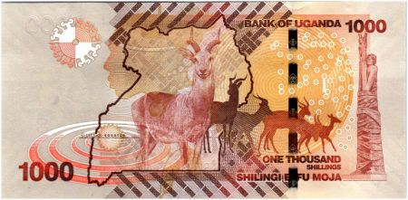 Ouganda 1000 Shillings Paysage - Gazelles - 2015