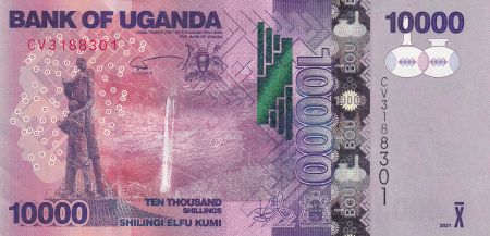 Ouganda 10000 Shillings - Cascade - Bananes - 2021 - Série CV - P.NEW