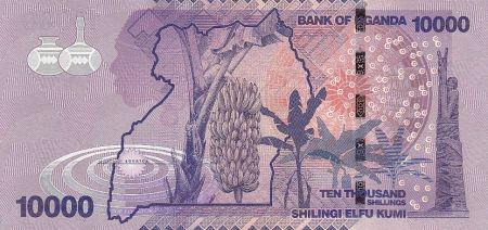 Ouganda 10000 Shillings - Cascade - Bananier - 2013
