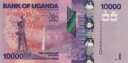 Ouganda 10000 Shillings - Cascade - Bananier - 2017