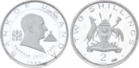 Ouganda 2 Shillings Pape Paul VI - 1969-1970
