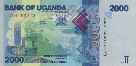 Ouganda 2000 Shillings 2017 - Paysage, poissons