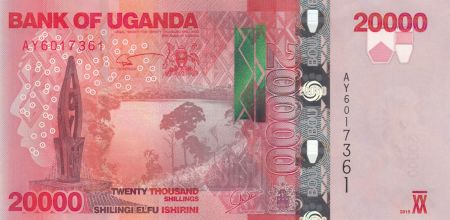 Ouganda 20000 Shillings Paysage - Buffles - 2015