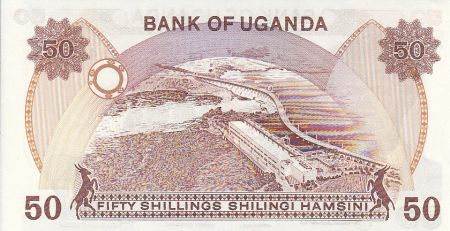 Ouganda 50 Shillings - Président Milton Obote - Barrage - 1985