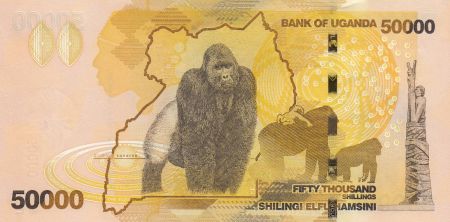 Ouganda 50000 Shillings Défilé - Gorilles 2017