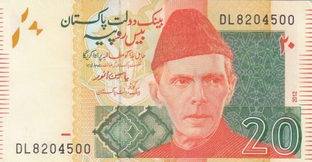 Pakistan 20 Rupees 2012 - M. Ali Jinnah - Mohen jo Daro