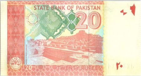 Pakistan 20 Rupees M. Ali Jinnah - Mohen Jo Daro Larkana -2018