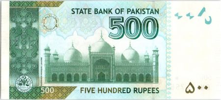 Pakistan 500 Rupees M. Ali Jinnah - Monument - 2018