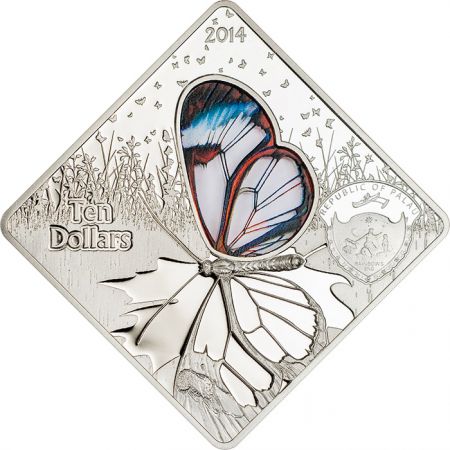 Palau 10 Dollars 2014 - Le papillon Greta Oto