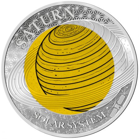 Palau 2 Dollars Palau - Saturne - Le système Solaire - 2017