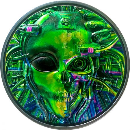 Palau Révolution Cyborg - Alien - 3 Onces Argent Colorisé Black Proof - Palau 2021