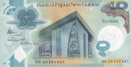 Papouasie-Nouvelle-Guinée 10 Kina - Parlement - Artisanat - Polymer - 2020 - P.NEW