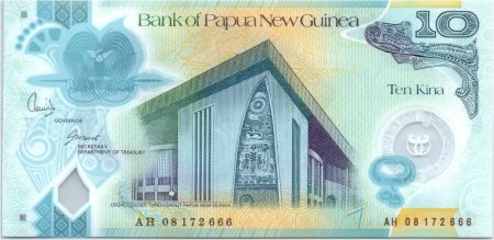 Papouasie-Nouvelle-Guinée 10 Kina Parlement - Polymer - 2008