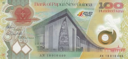 Papouasie-Nouvelle-Guinée 100 Kina Parlement - Evolution économie - 2018 Polymer