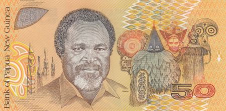Papouasie-Nouvelle-Guinée 50 Kina Parlement - M. Somare - Série HTV - 1989