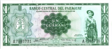 Paraguay 1 Guarani - Soldat - Assemblée Nationale - ND L.1952 (1963-1982) - Série A