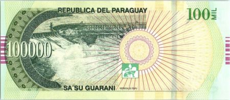 Paraguay 100000 Guaranies San Roque Gonzalez de Santa Cruz - Barrage - 2015 (2017)