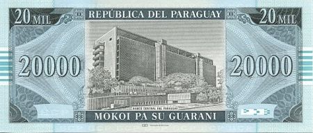 Paraguay 20000 Guaranies Femme et cruche - Imm. Banque Central