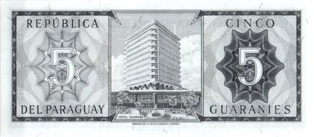 Paraguay 5 Guaranies - Femme et cruche - Hotel Guarani - 1963 - P.195 b - Neuf